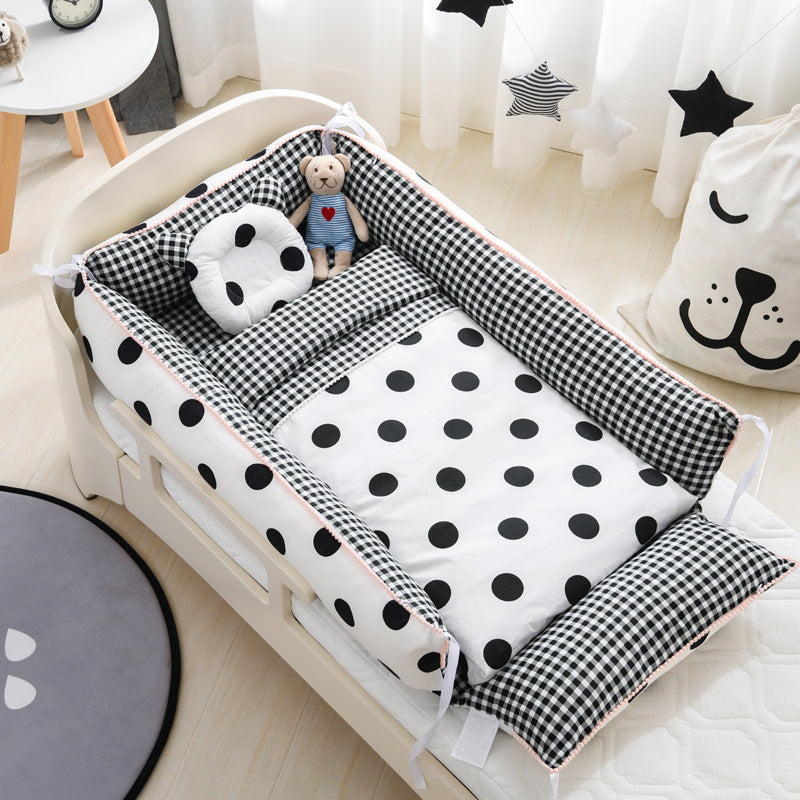 Nid de couchage portable pour bébé avec couette Berceau pour nouveau-né Berceau pour nouveau-né avec housse amovible Nid pour tout-petits