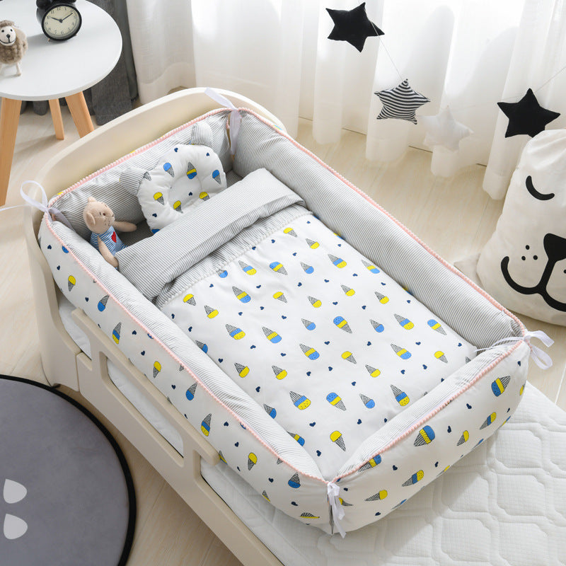 Nid de couchage portable pour bébé avec couette Berceau pour nouveau-né Berceau pour nouveau-né avec housse amovible Nid pour tout-petits