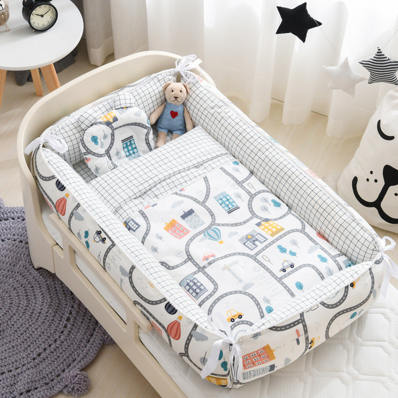 Nid de couchage portable pour bébé avec couette Berceau pour nouveau-né Berceau pour nouveau-né avec housse amovible Nid pour tout-petits
