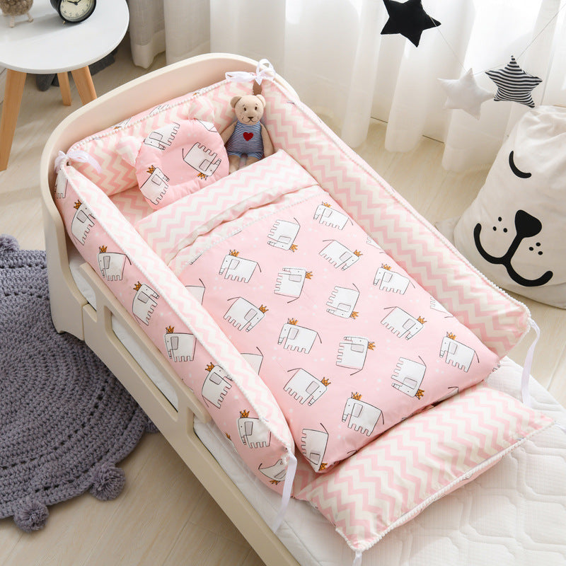 Nid de couchage portable pour bébé avec couette Berceau pour nouveau-né Berceau pour nouveau-né avec housse amovible Nid pour tout-petits